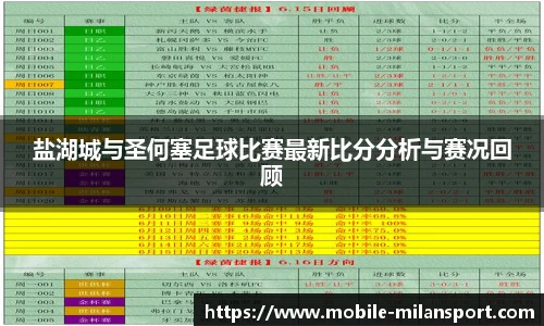 盐湖城与圣何塞足球比赛最新比分分析与赛况回顾